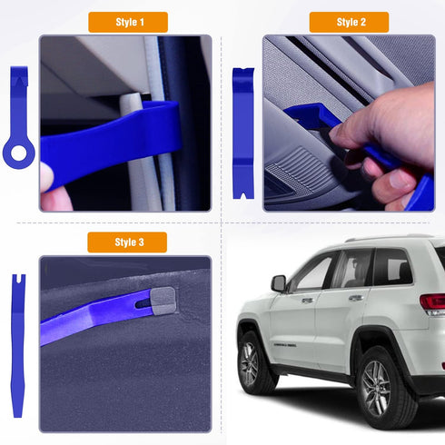 GOOACC GRC-90 Set 8PCS Auto Trim Scratch Removal Tool Car Audio Dash Panel Window Molding Fastener Remover Tool Kit-Blue...