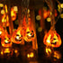 Pumpkin String Lights 20ft 30 LED Halloween Decorative Light Pumpkin Decorative String Light String Light Waterproof Halloween Lights 2 Modes for ...