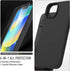Trianium [4 in 1 Designed for iPhone 14 Case Silicone (Black), with 3 Pack Screen Protector, Bundle Protection Kit HD Tempered Glass Slim Cover 6....
