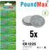 CR 1225 Batteries 3v Lithium Button Cell Battery Combo Pack - 5 Count...