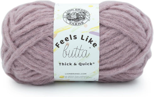 Lion Brand Yarn Feels Like Butta Thick & Quick Super Bulky Yarn for Knitting, 1 Pack, Woodrose......