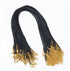 50 Pcs Black Necklace String Cord with Gold Snap Clasp 1.5 MM Waterproof Braided Leather Necklace Wax Rope Chain for Bracelets,Necklaces,Jewelry M...