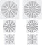 6 Pieces Mandala Dot Painting Tool Stencils Template Set, 4/8/12/16 Segment Creative Mandala Stencils Reusable Painting Stencils for DIY Painting ...
