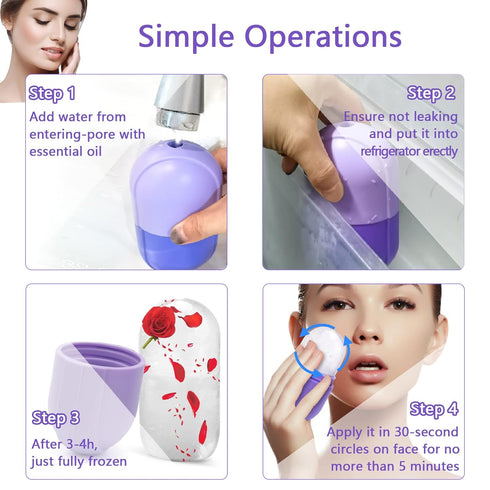 2024 New Ice Face Roller, Coldairsoap Upgrated Ice Facial Roller,Facial Beauty Ice Roller Skin Care Tools, Reusable Facial Mold for Neck to Enhanc...