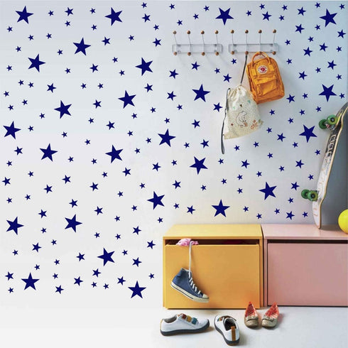 174pcs Mixed Size Star Wall Stickers Home Decor Bedroom Removable Nursery Wall Decals Kids DIY Art Decal Gold White Black Star Wall Sticker JW343 ...