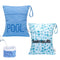 ALVABABY 2pcs Superior Waterproof Wet Dry Bags,Reusable with Two Zippered Pockets, Baby Cloth Diaper Wet Bags,Travel,Beach,Pool,Daycare,Soiled Bab...