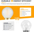 Frosted LED Ceiling Fan Light Bulbs- E26 Base 2700K Soft Warm White Dimmable 25W Equivalent A15/A50 Globe Bulb- Vintage 2W Short Round LED Lamp fo...
