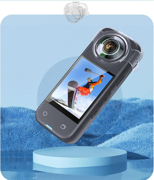 LICHIFIT Transparent Lens Cover Detachable Camera Lens Protector Case Lens Cap for Insta360 X3 Panoramic Camera...
