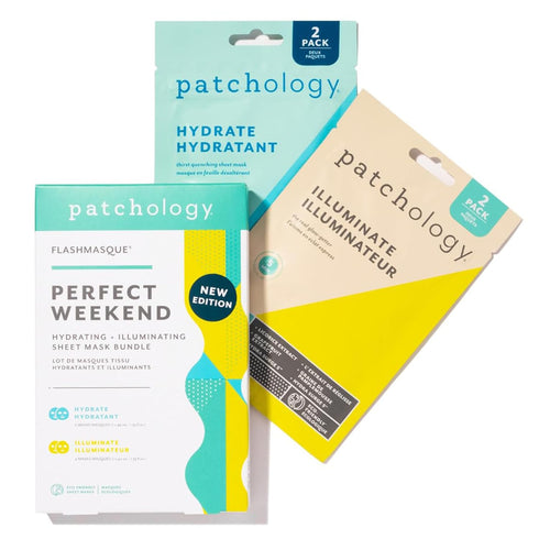 Patchology Hydrating Sheet Masks - Weekend Travel Skincare Essentials - Hyaluronic Acid Masks with Revitalizing Serum, Licorice Root Extract Skinc...