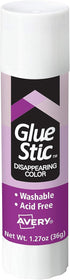 Avery Glue Stick Disappearing Purple Color, Washable, Nontoxic, 1.27 oz. Permanent Glue Stic, 12pk (00226)...