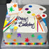 26 Pcs Art Cake Topper Paint Cake Decorations Painting Cake Toppers include Paint Pen Brush Painting Bucket Palette for Kids Birthday Baby Shower ...