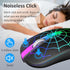 TaIYanG Wireless Mouse, 2.4G Portable Optical Quiet Cute Mouse with USB Receiver and Type C Adapter, 3 Adjustable DPI LED Wireless Mouse for Lapto...