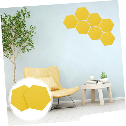 MAGICLULU 12 Pcs Felt Backdrop Wall Sticker Pin Board for Notice Boards for Home Felt Wall Tiles Black Cork Board Black Letter Board Bee Decor Sel...