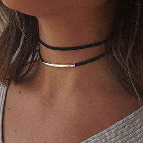 JAKAWIN Choker Necklace Adjustable Black Collar Necklaces for Women NK134...