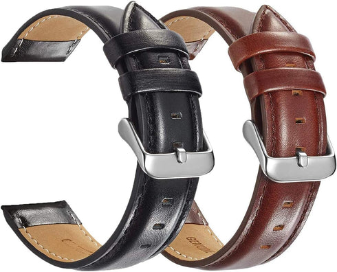 OTOPO for Galaxy Watch 3 45mm/Galaxy Watch 46mm Bands, 22mm Quick Release Leather Bracelet Replacement Strap for Samsung Gear S3/Ticwatch Pro Smar...