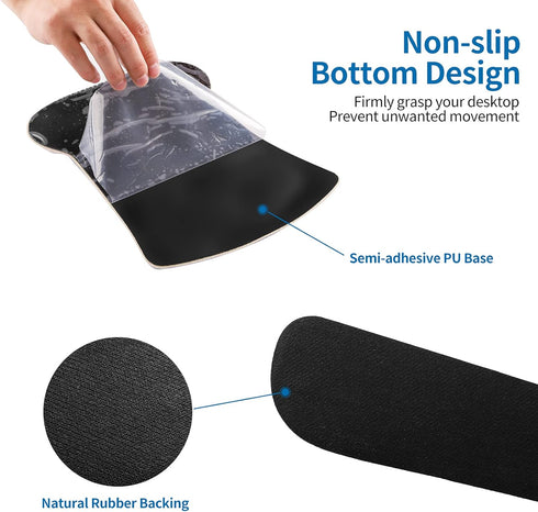 RICHEN Keyboard Wrist Rest Pad and Mouse Wrist Rest Support Mouse Pad Set,Sturdy & Comfortable & Lightweight for Easy Typing & Pain Relief-Ergonom...