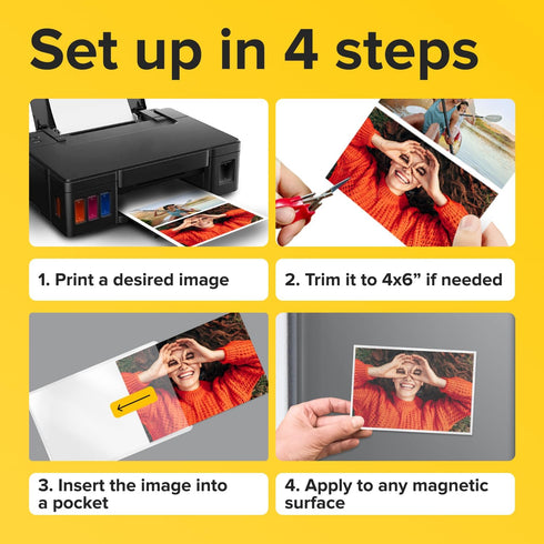 Magnetic Picture Frames for Refrigerator, White, Holds 5x7 inches photo, 10 pack, premium magnetic photo frame by X-Bet...