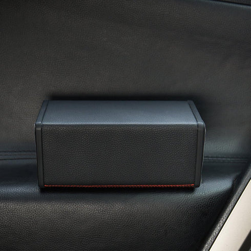 FMS Soft Car Armrest Console Cushion for Relaxation PU Leather Memory Foam Car Seat Armrest (Black)...