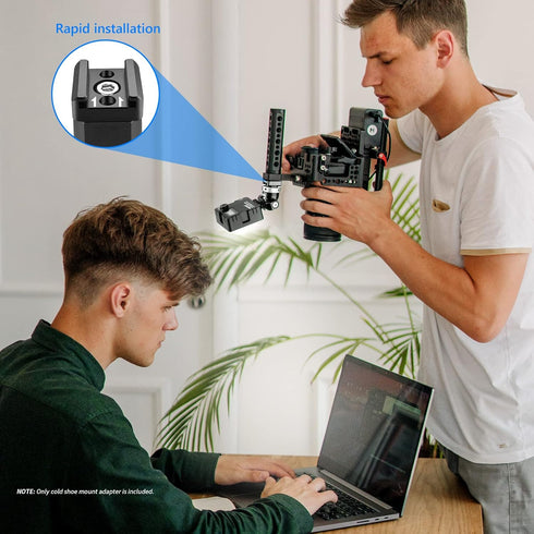 NEEWER 4 Pack Cold Shoe Mount Adapter, Cold Shoe Bracket with 1/4" Thread, Compatible with SmallRig DSLR Camera Cage Microphone LED Light Monitor ...