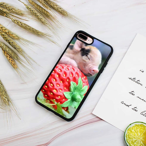 for iPhone 8, iPhone 7, iPhone SE 2 (2020), Durable Protective Soft Back Case Phone Cover, HOT12276 Baby Pig Strawberry...