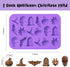 2 Pack Halloween Chocolate Mold, 3D Silicone Candy Molds Halloween Baking Mold Skull Pumpkin Spider Bat Witch Hat Gummy Fondant Mold for Candy Coo...