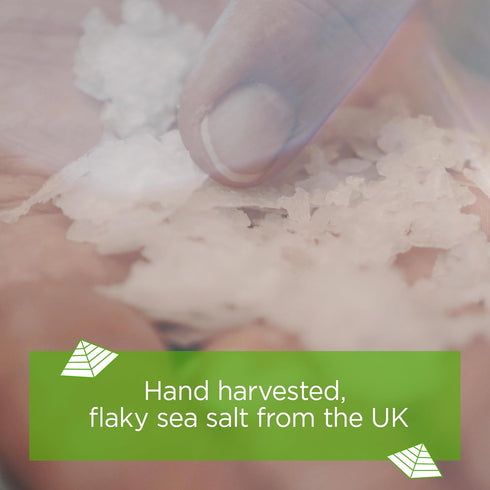 Cornish Sea Salt Flakes | Flaky Finishing Sea Salt for Cooking & Baking | Hand-Harvested in Cornwall, England | 5.3 oz Resealable Tub (Pack of 1)...