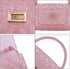 Fashion Candy Color Jelly Crossbody Bag for Women Girls Transparent Satchel Shoulder Handbag with Beaded Top Handle...
