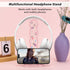 CamyCosy Headphone Stand Gaming Headset Holder for Desk,Clear Tulip Flowers Pattern Cellphone Stand Earphone Stand Desk Accessories for All Headph...