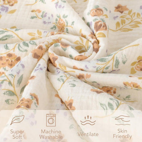 Fluffy-backed Reversible Baby Swaddle Blankets 100% Muslin Cotton Front Nursery Plush Dotted Fleece Back Receiving Bed Quilt Blanket for Unisex Ne...