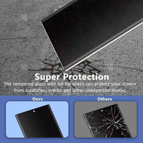 Privacy Screen Protector Samsung Galaxy S23 Ultra, Anti-Spy Tempered Glass, Bubble Free Tempered Glass Film, Anti Scratch, Black Private Tempered ...