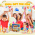 Kitchen Toy Foods Set for Kids, Pretend Play Bakery Shop Toy Shopping Cart with Accessories & Light, Educational Interactive Store Trolley Toy for...
