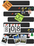 Bulletin board, Jeethemy Felt Pin Board Bar Strips, Self Adhesive Cork Boards for Walls with 35 Push Pins for Bedrooms Offices Home Decoration,8 P...