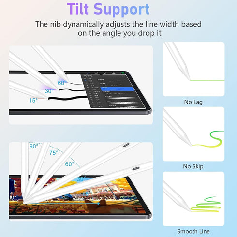 Stylus Pen for iPad 9th&10th Gen Pencil with Palm Rejection, Fast Charge & Compatible Pencil for iPad 10/9/8/7/6, Active Pen for iPad Air 5/4/3, i...