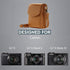 MegaGear Leather Camera Case with Strap Compatible with Canon PowerShot G7 X Mark III, G7 X Mark II, G7 X - MG768 Light Brown...