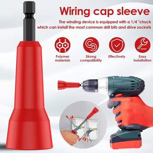 2Pcs Wire Nut Twister, Wire Twister Tool with 1/4inch Chuck, Wire Nut Driver Multifunctional Wire Twister Spinner Connector Socket Electrician Too...