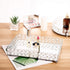 Feyarl Crystal Vanity Makeup Perfume Tray Ornate Jewelry Trinket Organizer Cosmetic Decorative Tray Skin Care Storage for Home Dressing Table Wedd...