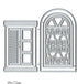 Door Window Cutting Die Cuts, DIY Crafts Template Door Window Scrapbook Cards Cutting Dies Cut Stencils for DIY Embossing Card Making Decorative P...