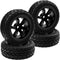 75mm/2.95'' Rubber Tires & Plastic Wheel Rims 12mm Hex w/Foam Compatible with HSP Tamiya HPI Kyosho 1/10 1/12 On-Road RC Touring Car,WLtoys 1/14 1...