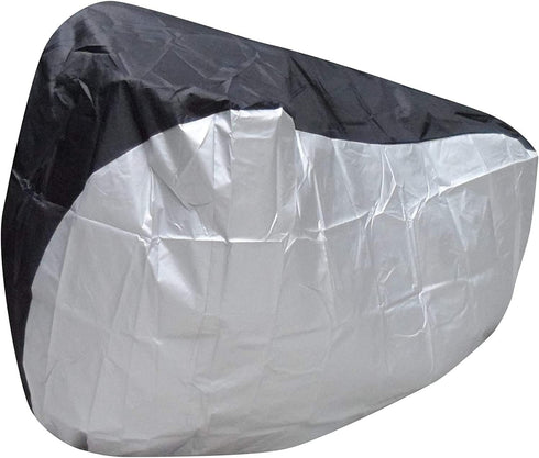 Bike Cover 190T Nylon Waterproof Bicycle Cover for 20" Bike, Kid's Bike Outdoor Storage with a Bag, S (Silver with Black Top)...