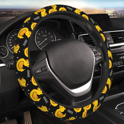 Cartoon Duck and Stars Steering Wheel Cover Non-Slip Auto Steering Wheel Protector Car Accessories Universal Fit 15 Inches for Men Women...