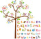 DECOWALL DA-1503 Animal Alphabet ABC and Owl Numbers Tree Kids Wall Stickers Wall Decals Peel and Stick Removable Wall Stickers for Kids Nursery B...