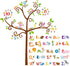 DECOWALL DA-1503 Animal Alphabet ABC and Owl Numbers Tree Kids Wall Stickers Wall Decals Peel and Stick Removable Wall Stickers for Kids Nursery B...