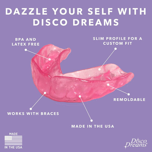 Disco Dreams 2 Pack Customizable Night Guard - Nighttime Relief from Teeth Grinding, at Home Fitting Experience for Nighttime Teeth Grinding & Cle...