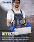 LANON PVC Chemical Resistant Gloves, Heavy-Duty Rubber Gloves, Acid, Alkali and Oil Protection, Non-Slip, Blue, Large...