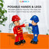 FUNERICA 10-Set Toy People Figures - Bendable Fireman, Police, Construction Workers, Community Helpers, Play Little People Toys Figurines Dollhous...