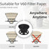 Collapsible Coffee Dripper, Silicone Reusable Pour Over Coffee Maker, Pour Over Coffee Dripper for Camping, Business Trip, Home?Office, Single Cle...