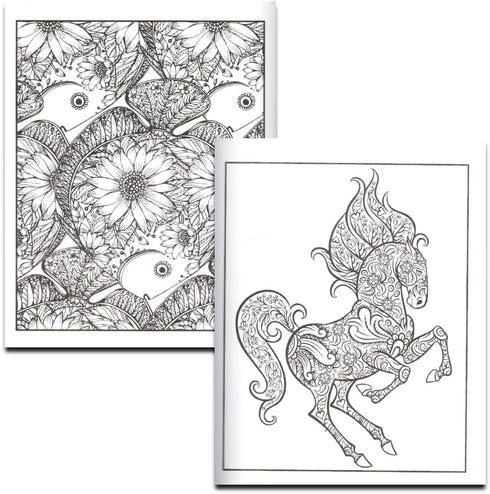 Animal Coloring Book Set for Adults -- Pack of 3 Premium Adult Coloring Books (Animals Collection)...