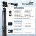 ATUMTEK 150cm Invisible Selfie Stick, 1/4" Extendable Monopod Pole, Solid and Compact Design for Insta360, for GoPro, DJI, Action Cameras (Buckle ...