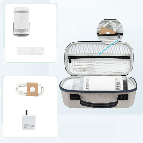 Hard Case for Samsung The Freestyle Smart Portable Projector 1st Gen & 2nd Gen,Carrying Travel Storage Bag for The Freestyle Smart Portable Projec...