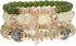 Bohemian Stackable Bracelets for Women Gold Beaded Stretch Charm Bracelets Set Crystal Elastic Multilayer Colorful Charm Bangles Bracelets Summer ...